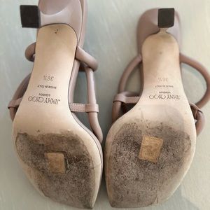 Jimmy Choo 70 mm Nude Sandals - Size 6.5 (36.5)